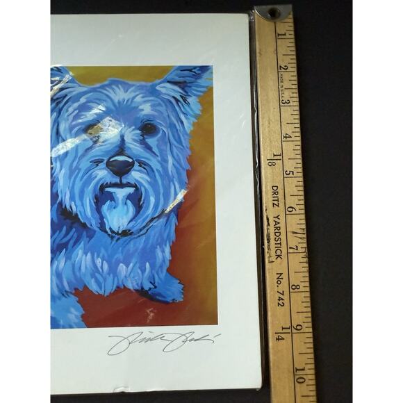 Yorkie Artisan Print 8x 10 Numbered Signed Art Print 100/250 Colorful Whimsy - Picture 6 of 9